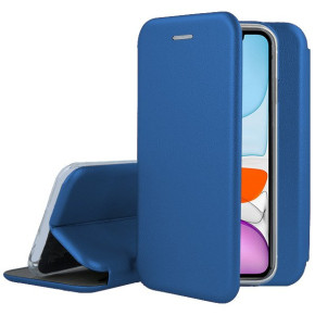 Луксозен кожен калъф тефтер ултра тънък Wallet FLEXI и стойка за Apple iPhone 12 mini 5.4 син